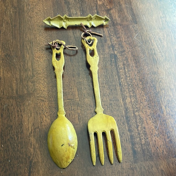 Vintage wrought iron forks spoon set - Picture 6 of 8